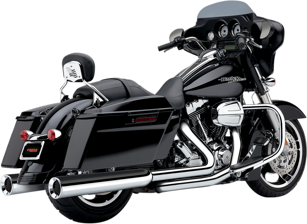 Cobra Powr-Flo Slip-On Mufflers - Chrome - '95-'16 FL