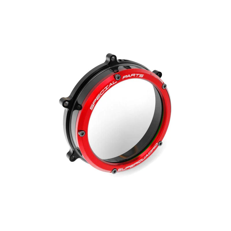Ducabike DBK Clear Clutch Cover For Ducati Panigale V2 - Black/Red
