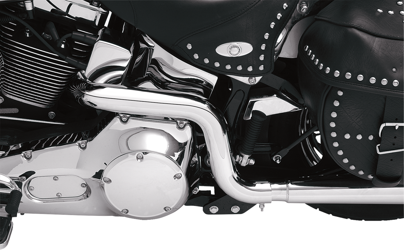 Bassani Xhaust Power Curve True-Dual Crossover Header Pipes - '86-'06 Softail