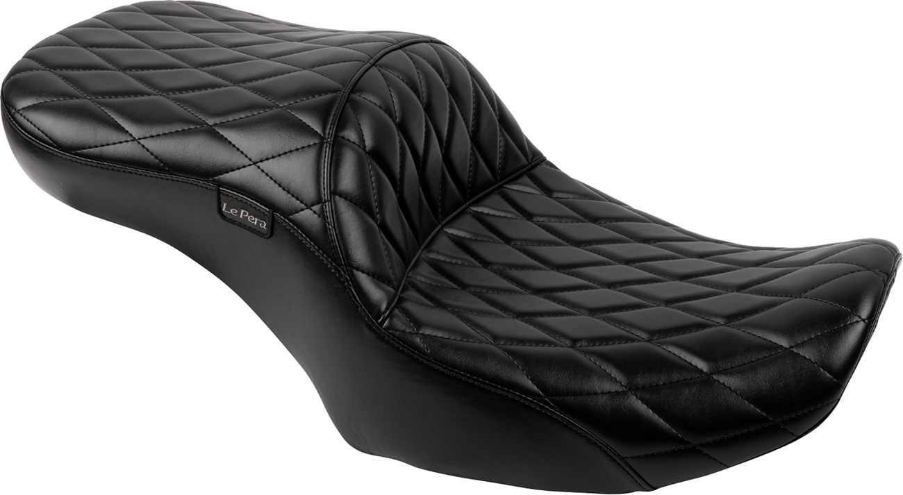 Le Pera Maverick Seat - Without Backrest - Diamond Stitch - Black - FLH/FLT '23-'25