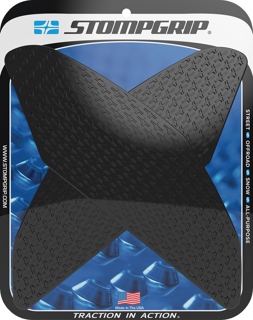StompGrip Tank Grips - Icon - Black - Suzuki - GS '22-'25