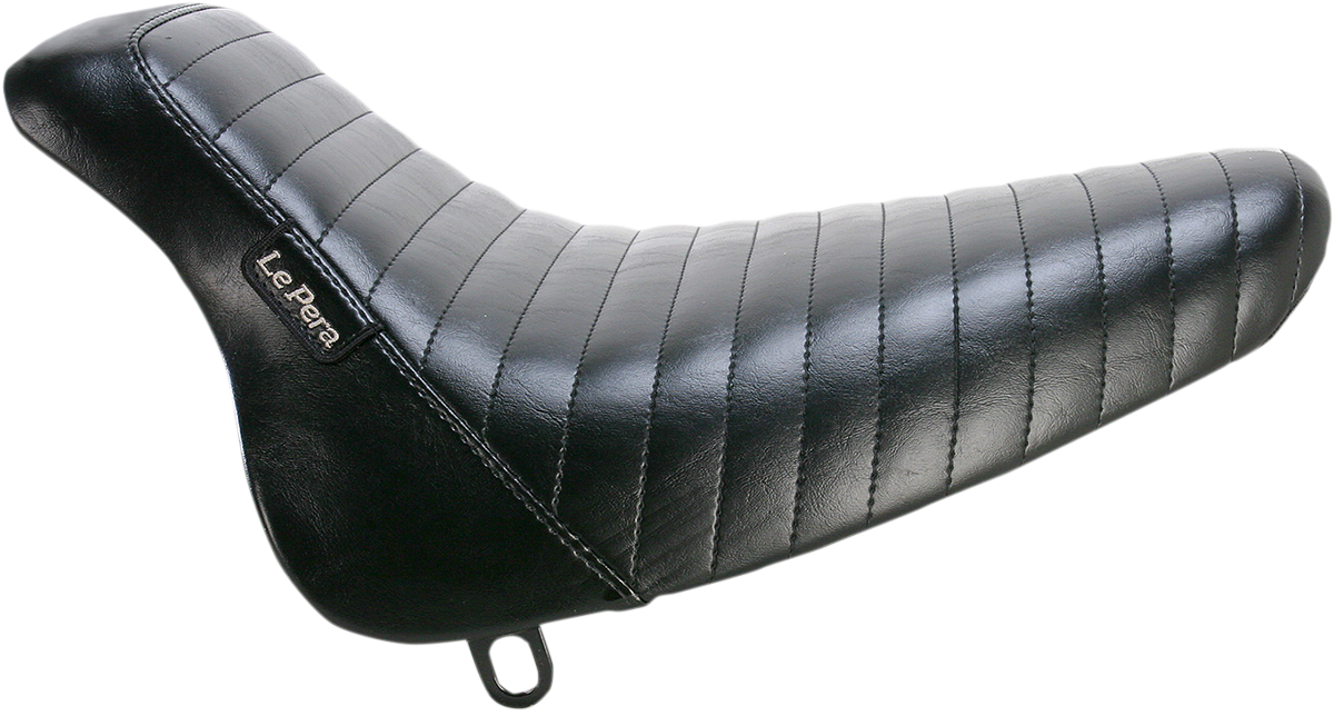 Le Pera Bare Bones Solo Seat - Pleated - Black - Softail '00-'07
