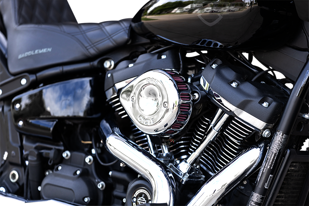 S&S Cycle Mini Teardrop Stealth Air Cleaner Kit - Chrome