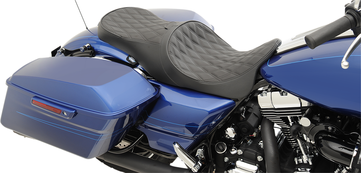 Drag Specialties Seats Low Forward Touring Seat - Double Diamond - FL '08-'24