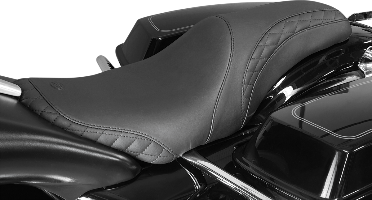 Mustang Seat - Tripper Fastback™ - Stitched W/ Small Diamond-Stitched Inlays - Black - FL '08-'25