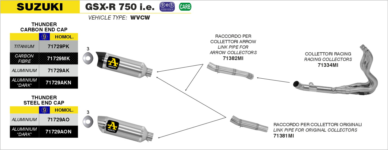 Arrow 71729AON Street Thunder Aluminium Dark Slip On
