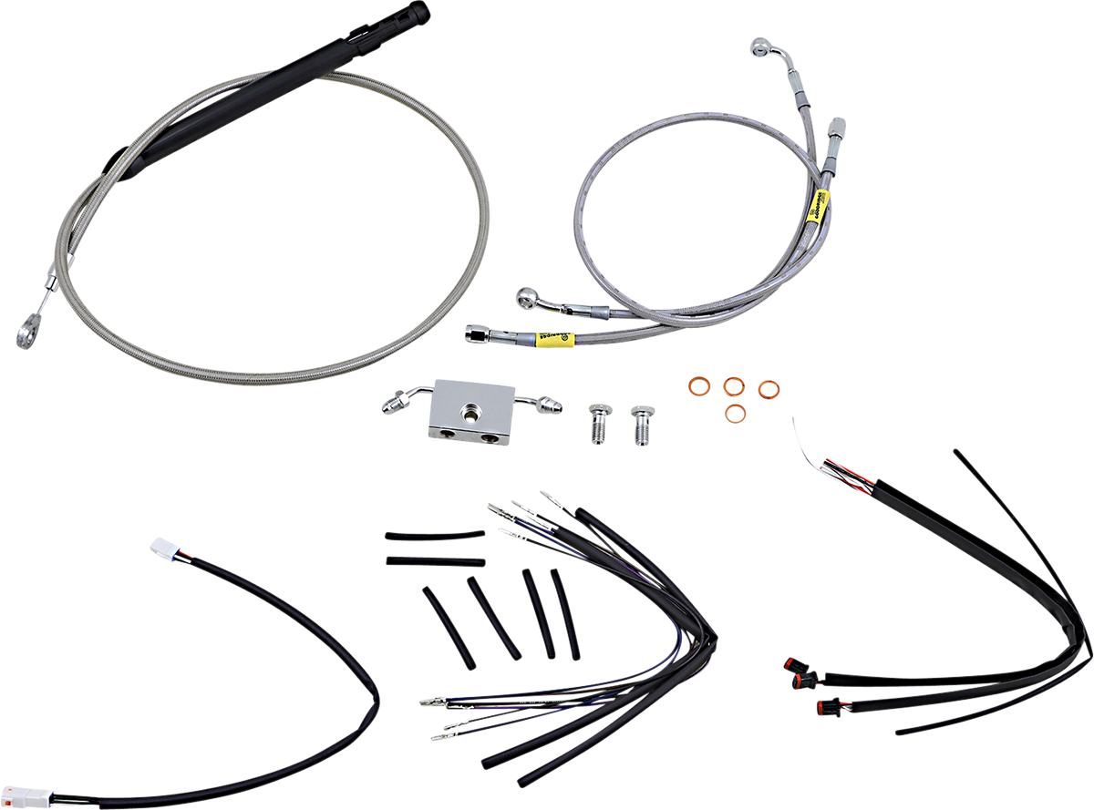 Burly Brand Handlebar Cable And Brake Line Kit For Burly Ape Handlebars