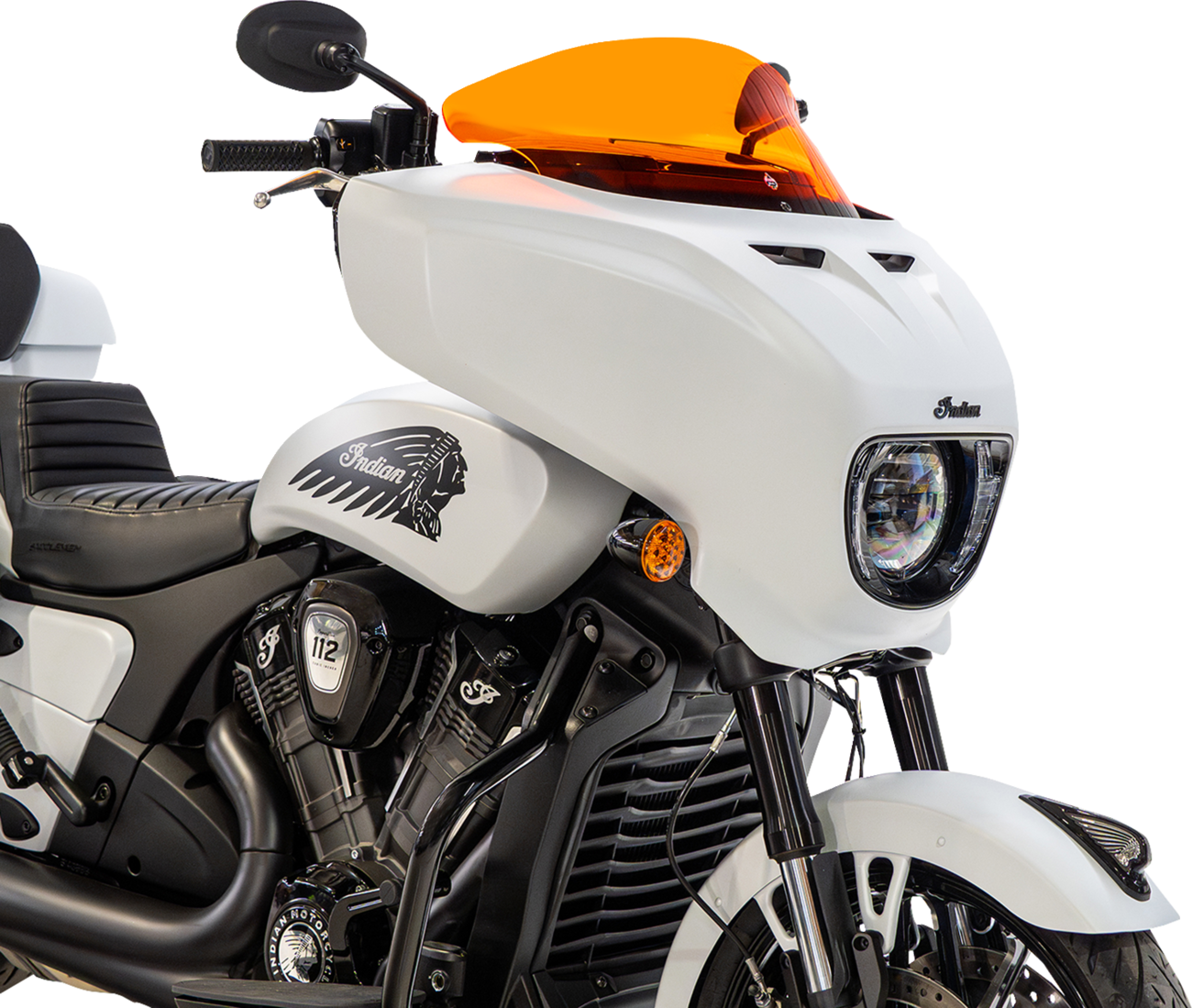 Klock Werks Windshield - 9" - Orange - Chieftain PowerPlus/Roadmaster PowerPlus