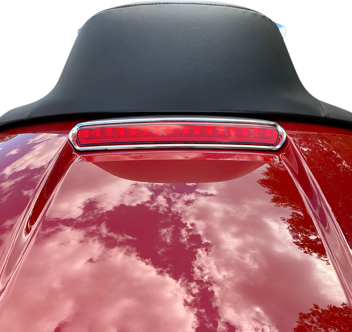 Custom Dynamics Tour Pack Lid Light - Chrome/Red