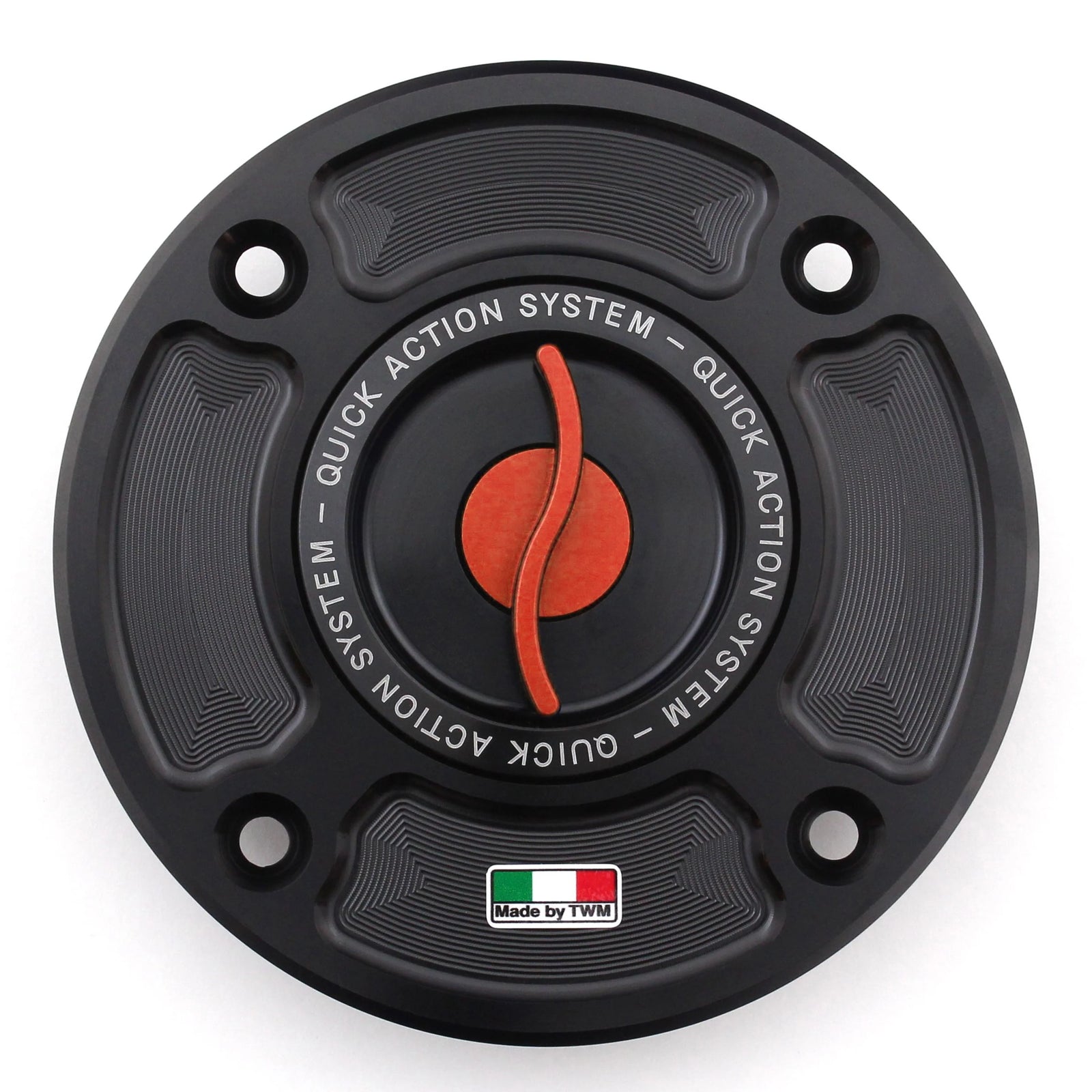 TWM CNC Aluminum Gas Cap / Fuel Cap with Red Center Cap for Suzuki Motorcycles
