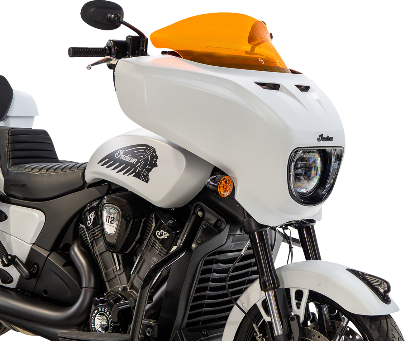 Klock Werks Windshield - 9" - Orange Ice - Chieftain PowerPlus/Roadmaster PowerPlus