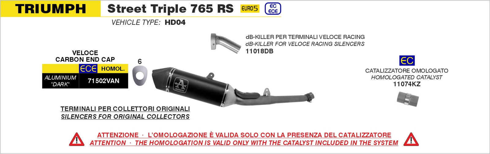 Arrow 11074KZ Catalytic Converter Kit - Assembly Diagram