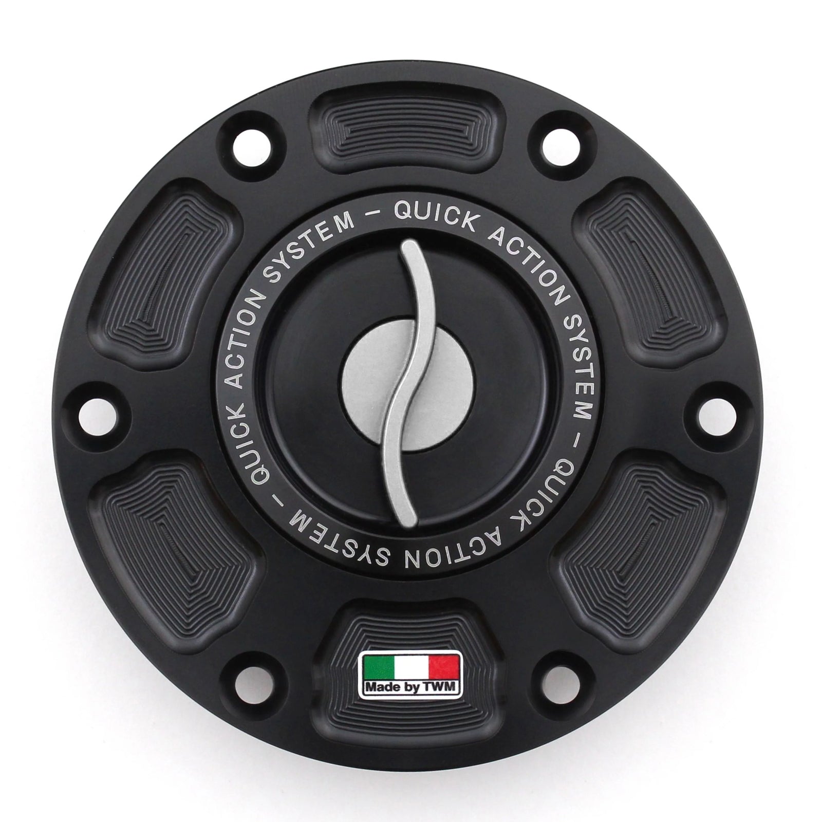 TWM CNC Aluminum Gas Cap / Fuel Cap with Silver Center Cap for MV Agusta Motorcycles