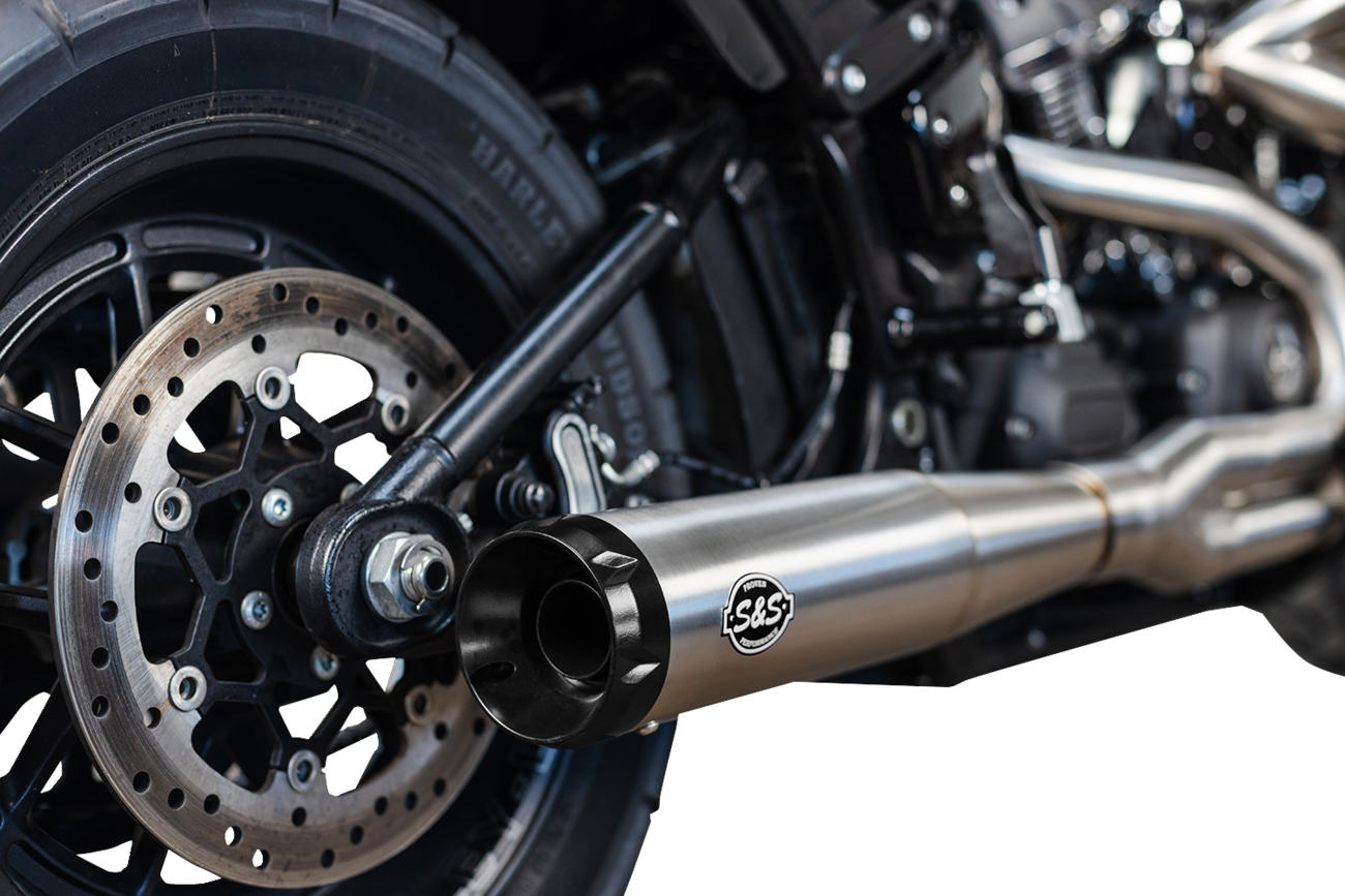 S&S Cycle 2-Into-1 Superstreet Exhaust System - 50 State - M8 Softail - Stainless Steel