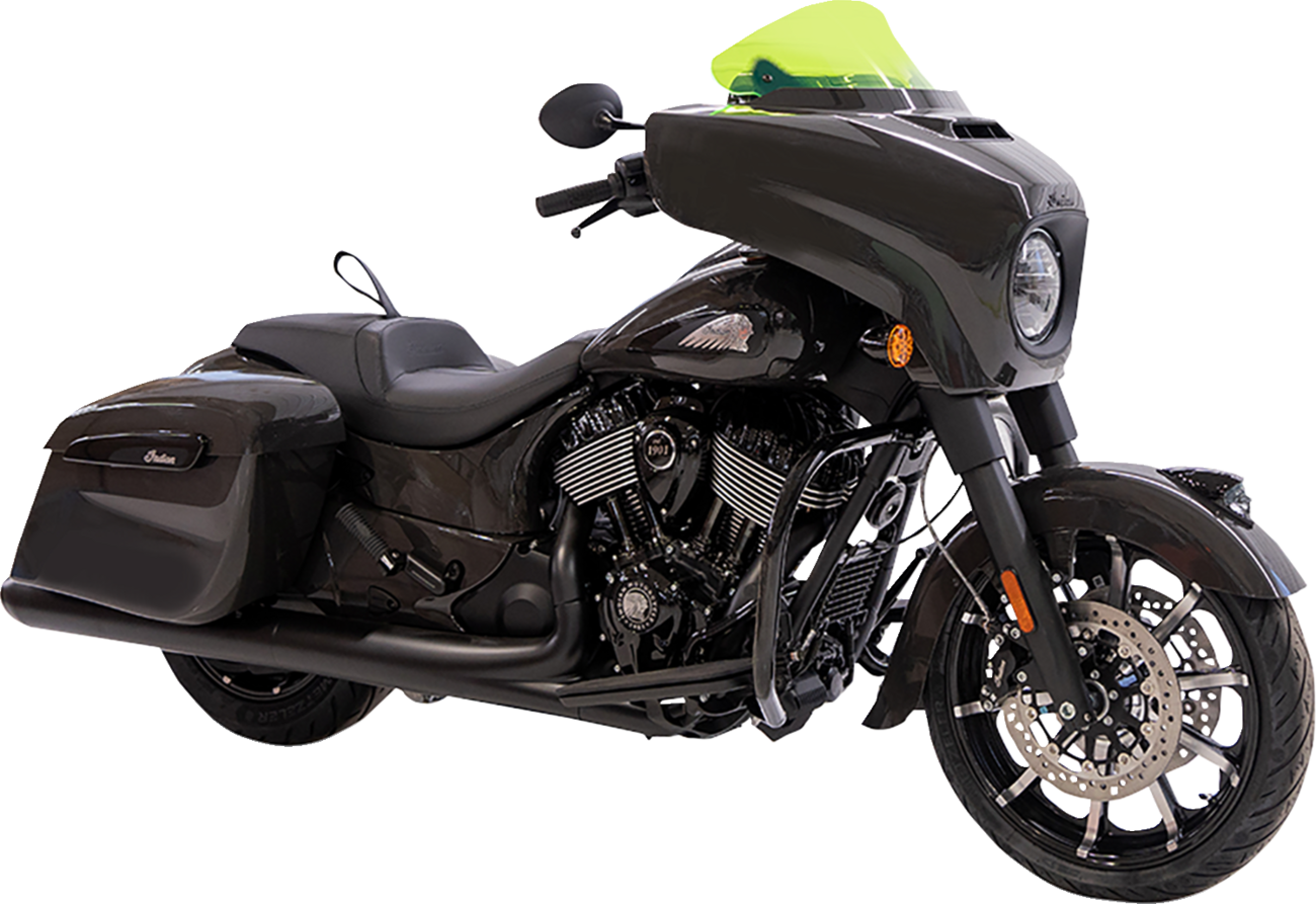 Klock Werks Ice Flare® Windshield - 10" - Green Ice - '14-'26 Indian