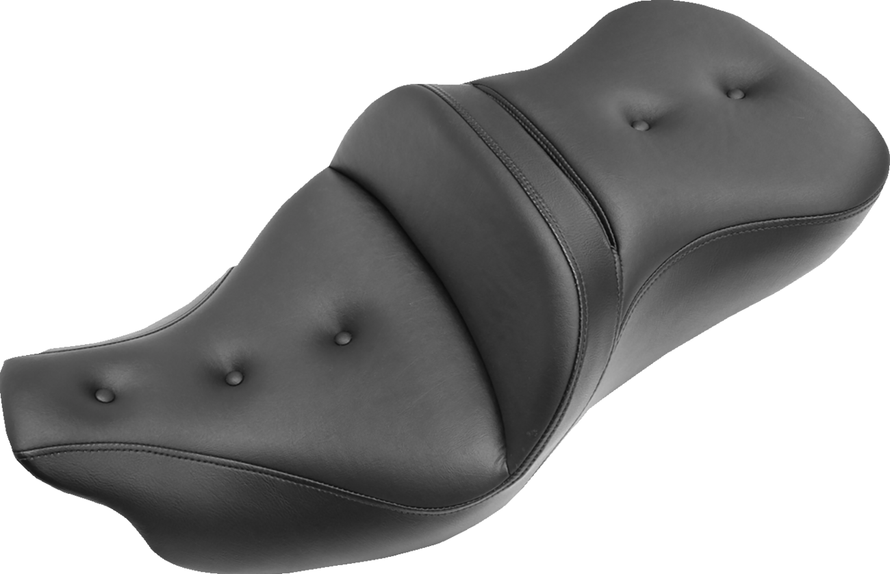 Saddlemen Pillow-Top Roadsofa™ Seat - With Backrest - Black - FLH/FLT '08-'24