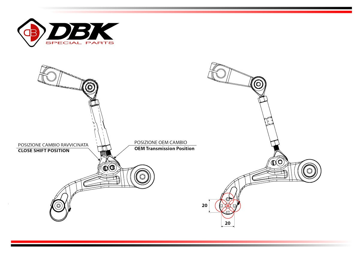 Ducabike DBK RPLC33 MTS V2 MY25 Shift Lever