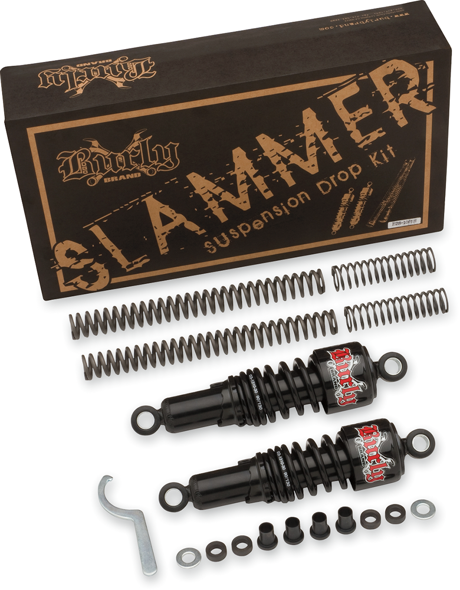 Burly Brand Suspension Kit - Slammer - Chrome - '80 - '16 FLHT