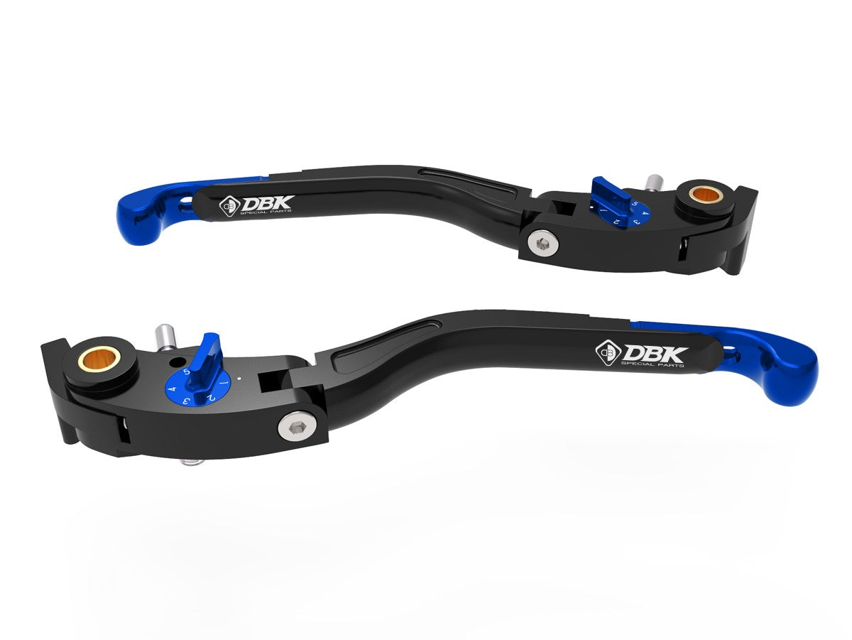 Ducabike DBK LEA16 Brake / Clutch Adjustable Levers Eco GP 2 - BLACK-BLUE