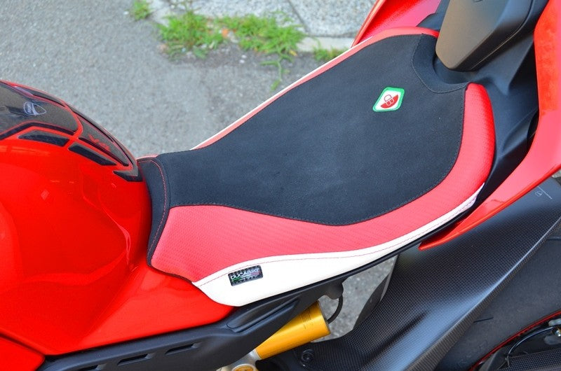 Ducabike DBK CSV201 Panigale V2 Seat Cover Rider - BLACK-RED-WHITE