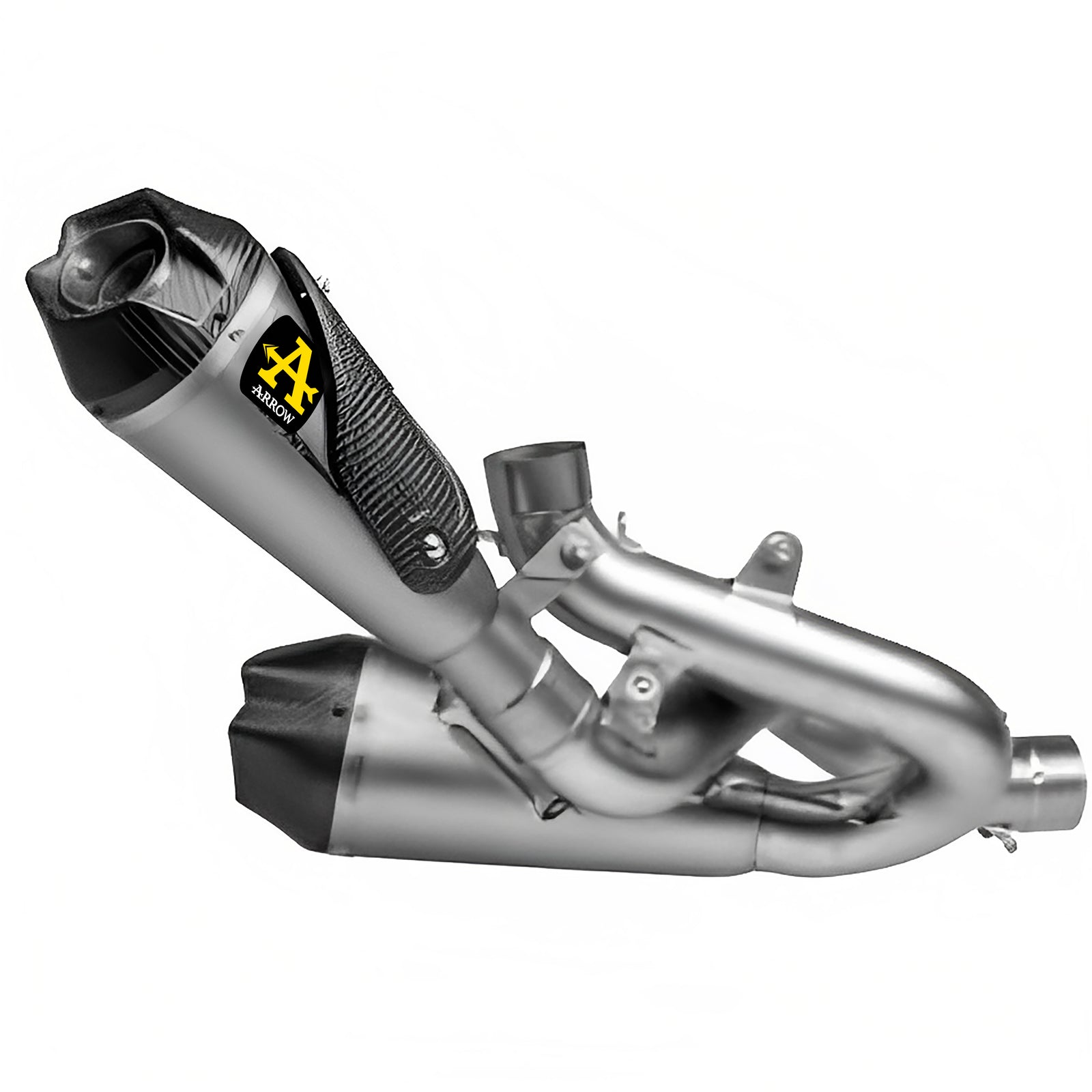 Arrow 71162PK Titanium Works Slip Ons (Right And Left) With Titanium Link Pipies