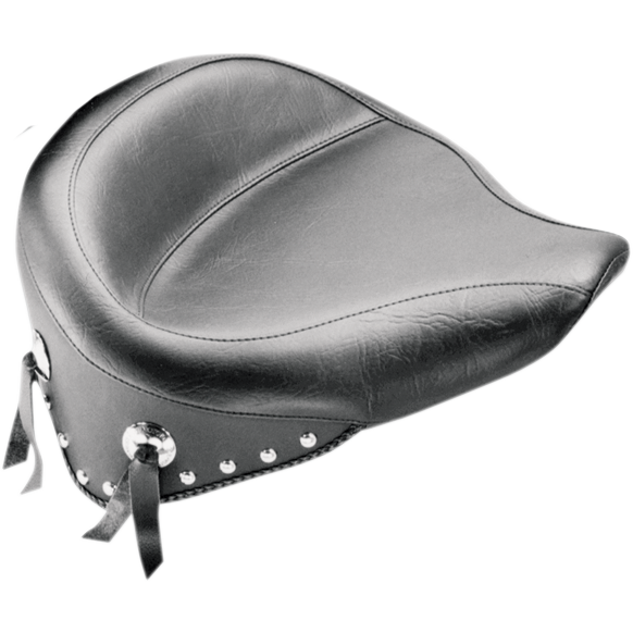 Mustang Wide Studded Solo Seat - FLST '08-'17
