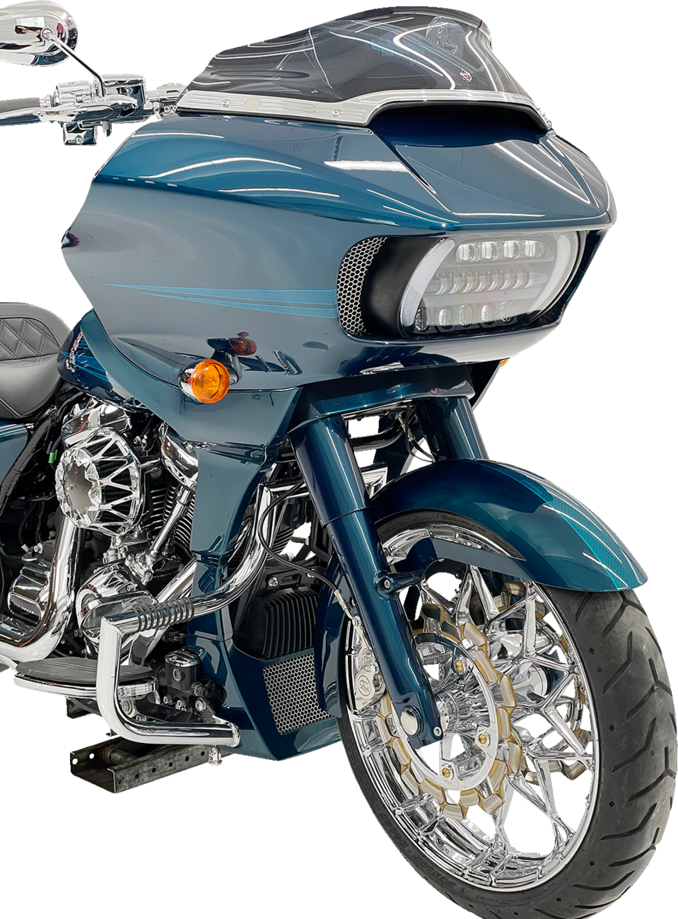 Klock Werks Ventana Front Fender - Black - 16"-19" - HD Touring/Trike