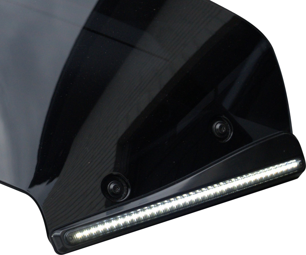 Custom Dynamics Windshield Trim - LED - Turn Signal - Black - Smoke Lens