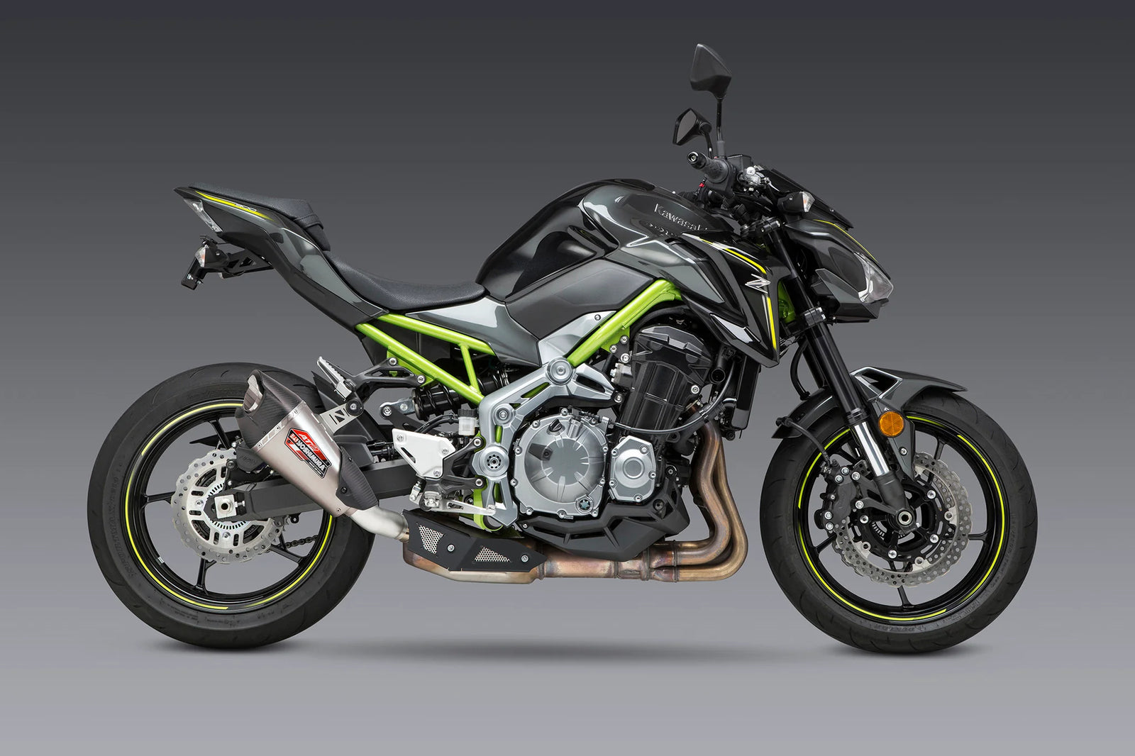 Yoshimura Z900 17-24 AT2 Stainless Slip-On Exhaust, W/ Stainless Muffler