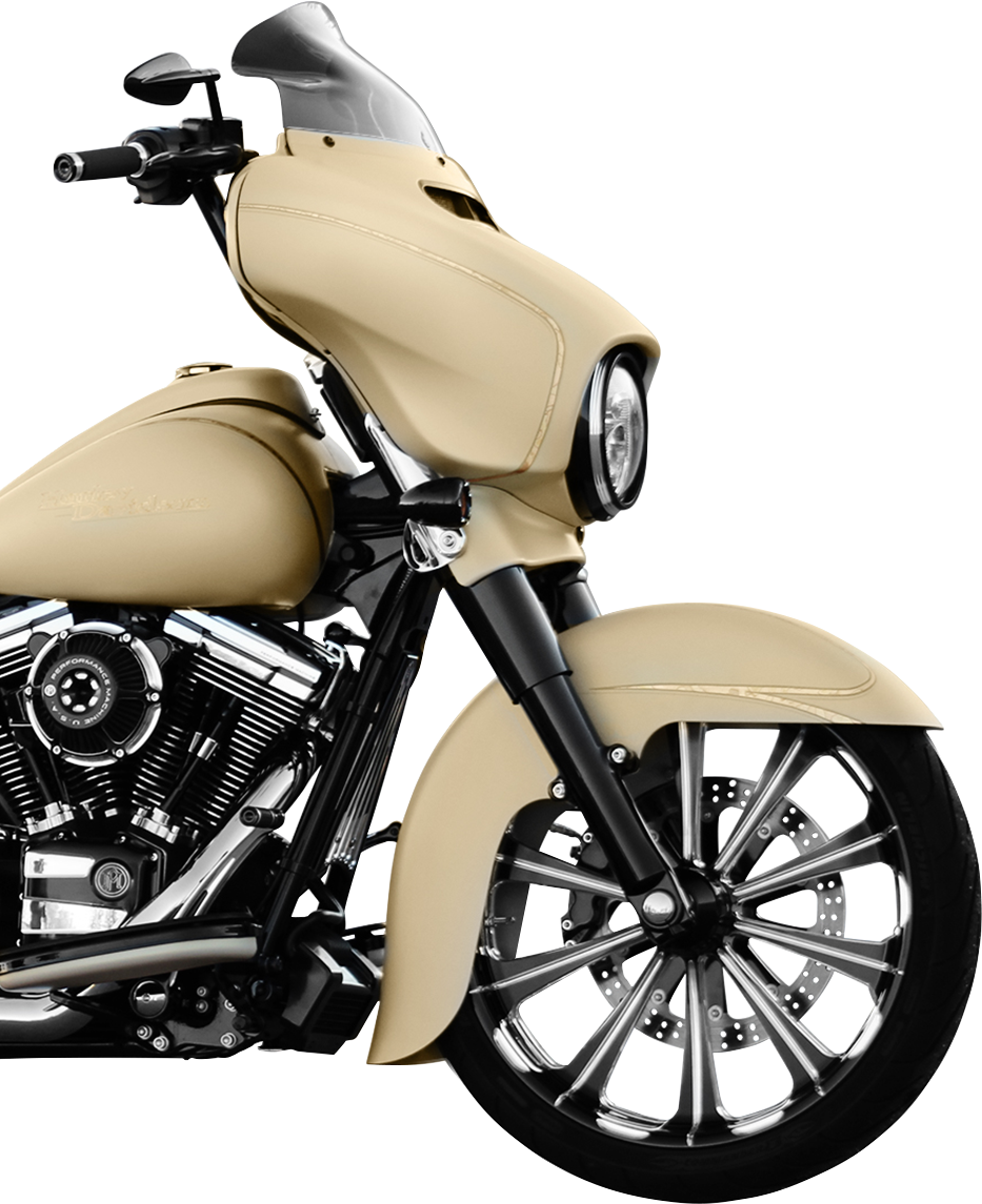 Klock Werks Flare® Windshield - 8-1/2" - Dark - Smoke - '14-'25 FLH