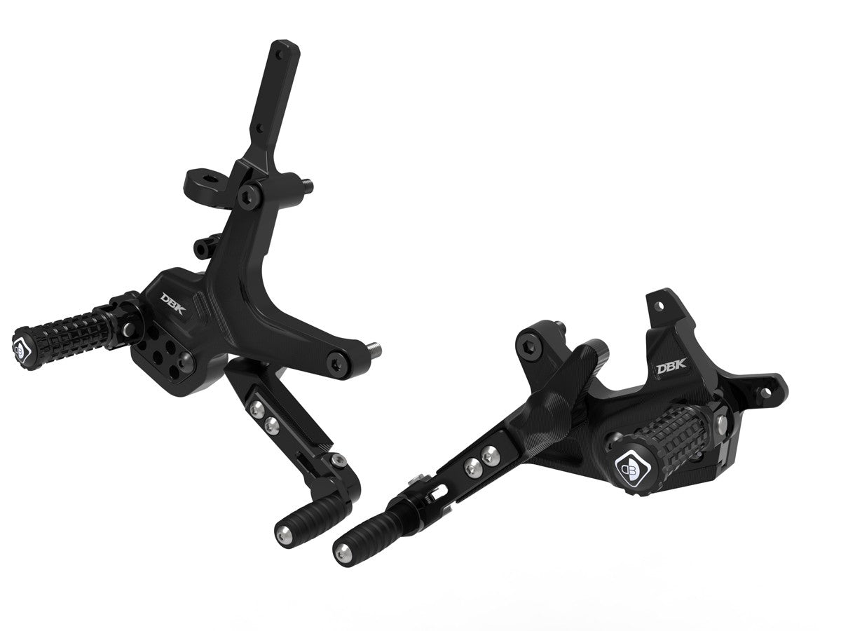 Ducabike DBK Adjustable Rearsets Ducati Streetfighter V2 2025 - BLACK-BLACK