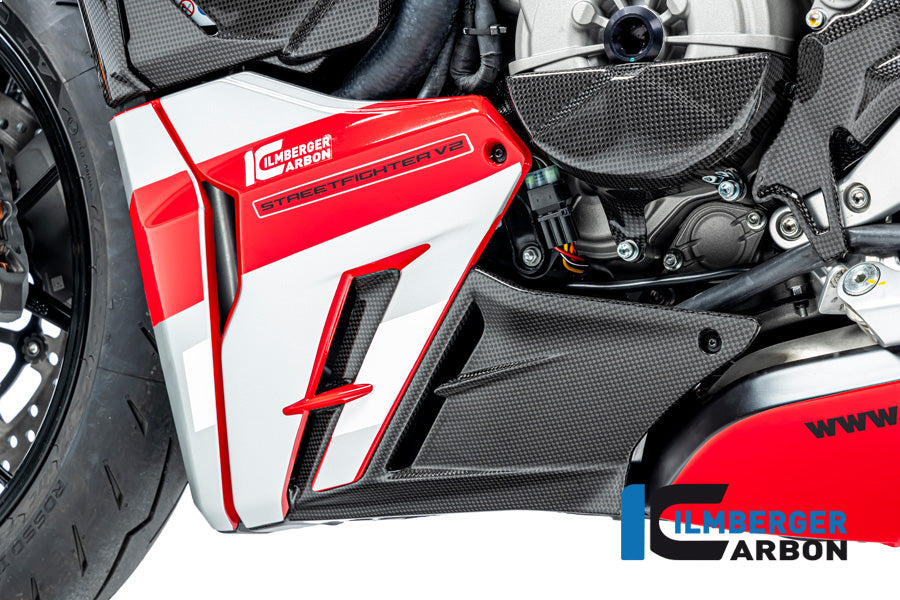Ilmberger Carbon Belly Pan Insert Left Ducati Streetfighter V2 - Gloss