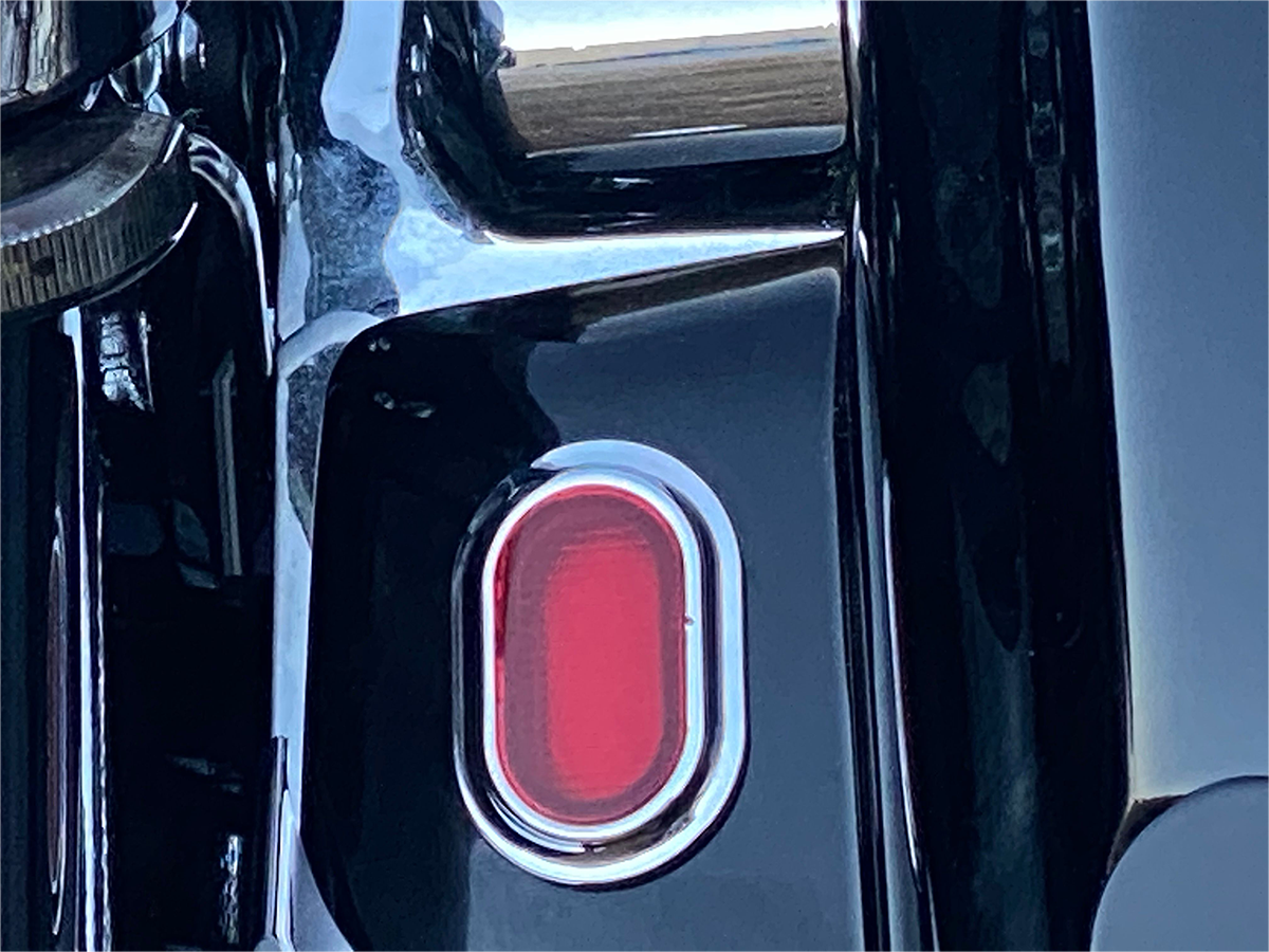 Custom Dynamics Antenna Grommet Light - Red Lens - Chrome