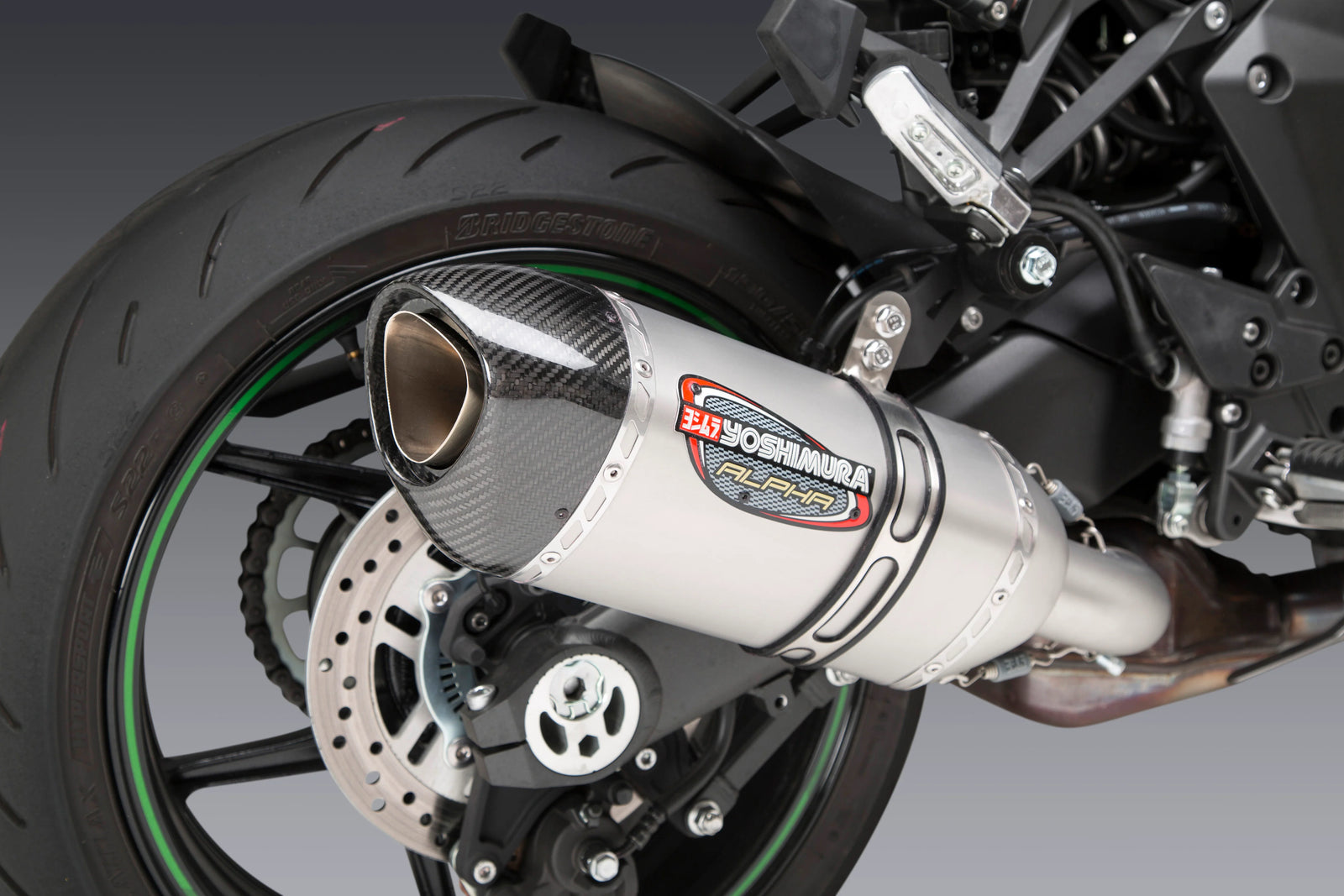 Yoshimura NINJA 1000SX 20-24/Ninja 1100SX 25-26 ALPHA Stainless Slip-On Exhaust, W/ Stainless Muffler