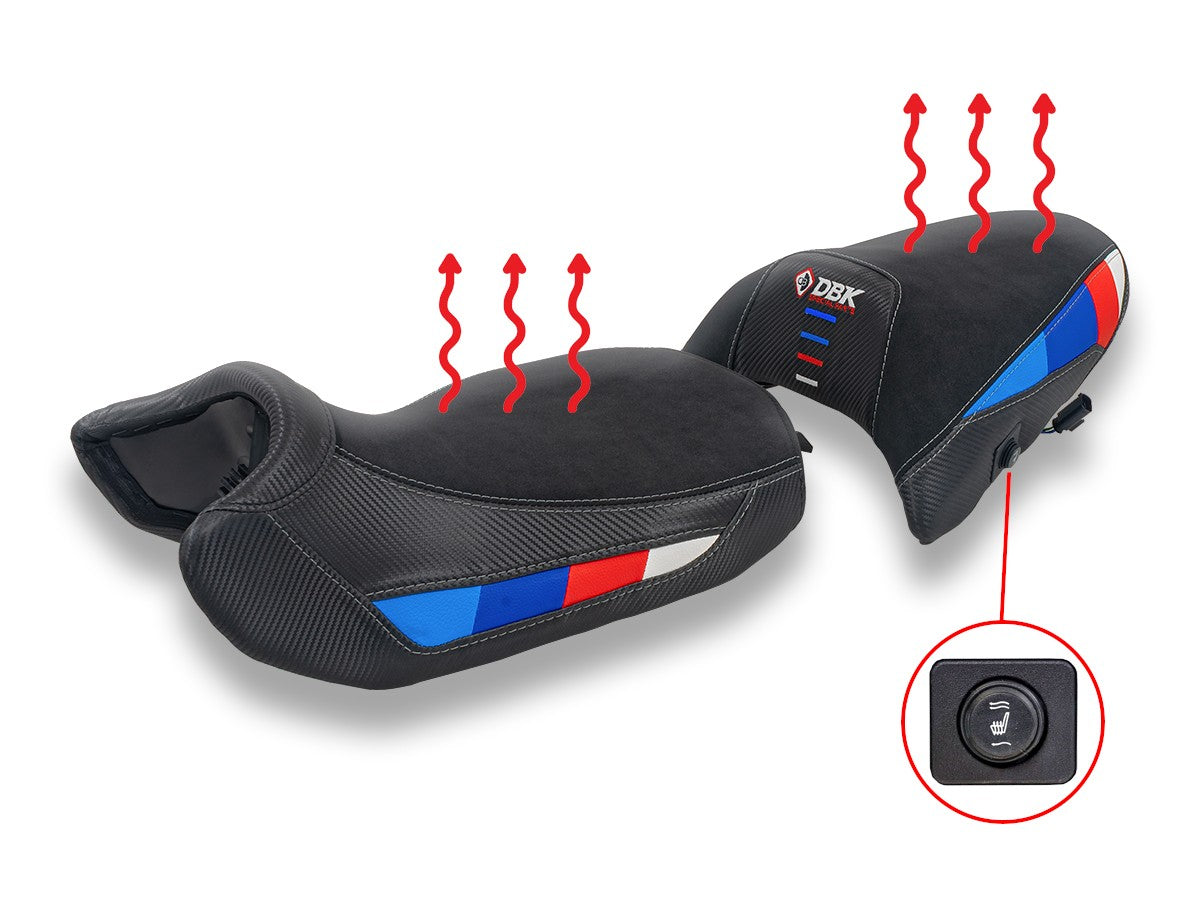 Ducabike DBK SEBR01 BMW R1300GS Lowered Heated Seat Complete Comfort (Rider + Passenger) - Blue