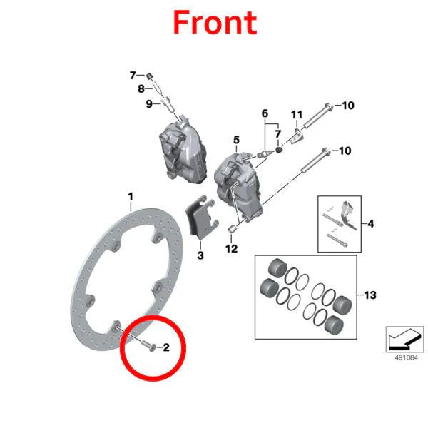 Proti Titanium Front Rear Brake Rotor Bolt Kit For S1000RR K67