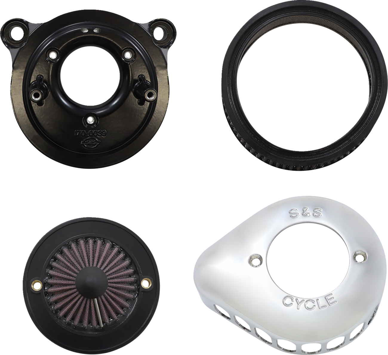 S&S Cycle Air Stinger Stealth Air Cleaner Kit - Chrome
