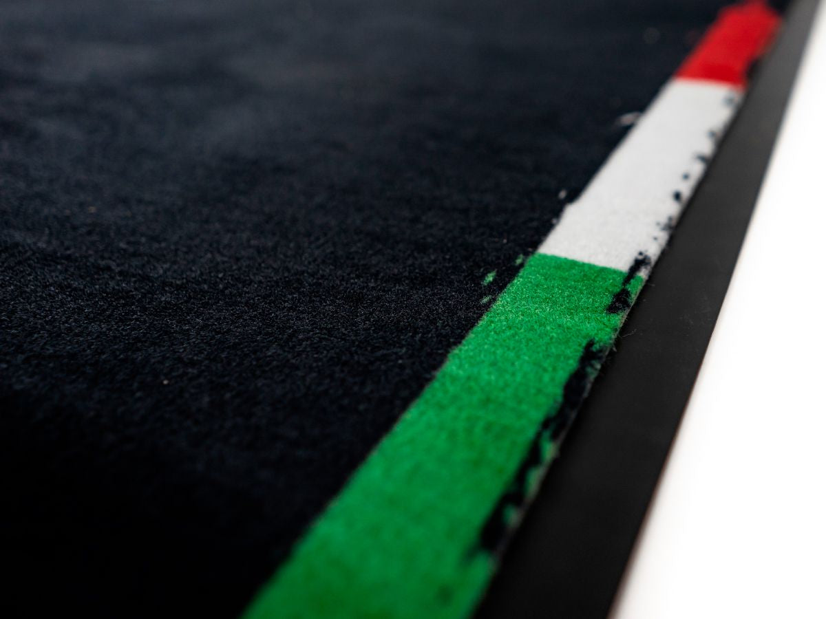 WRS Original Rectangular Motorcycle Carpet With Logo And Italian Flag
