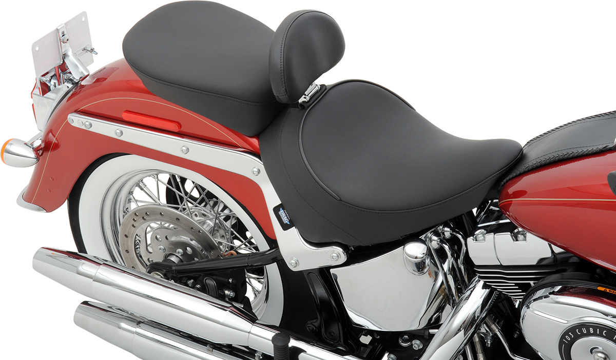Drag Specialties Seats Solo Seat - Smooth - Backrest - FLST '00-'17