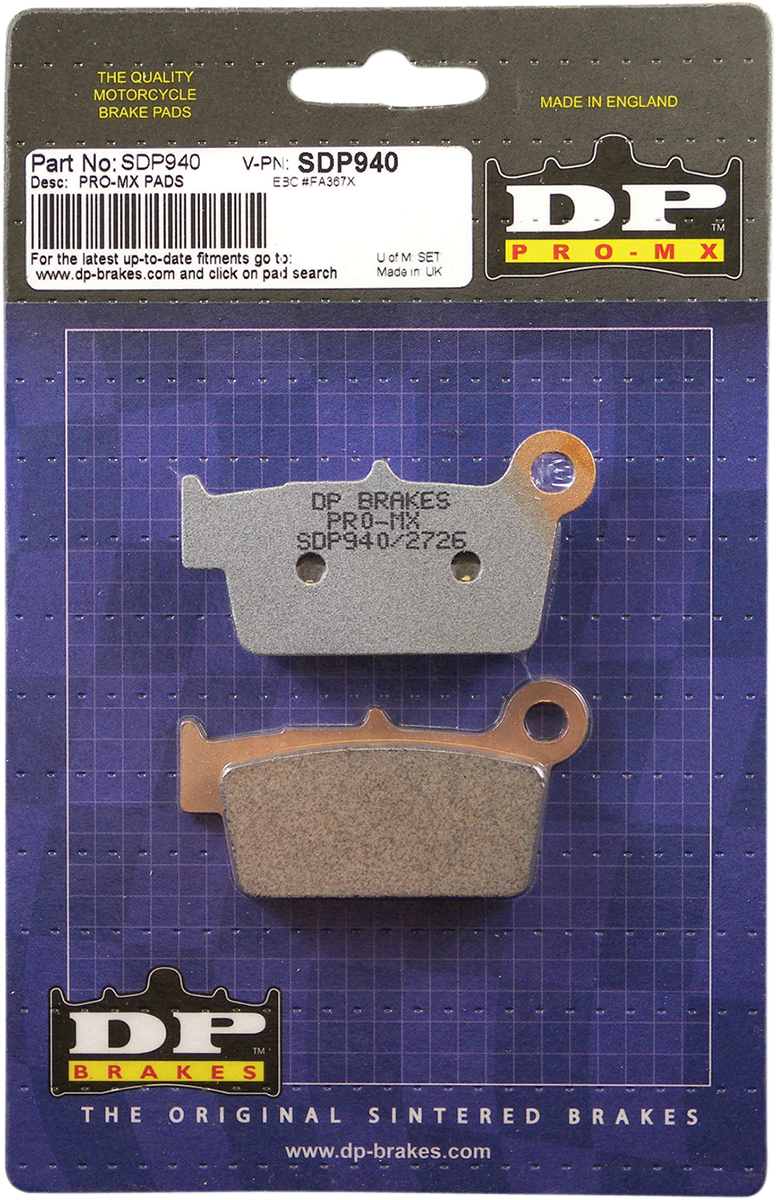 DP Brakes Pro MX Sintered Brake Pads