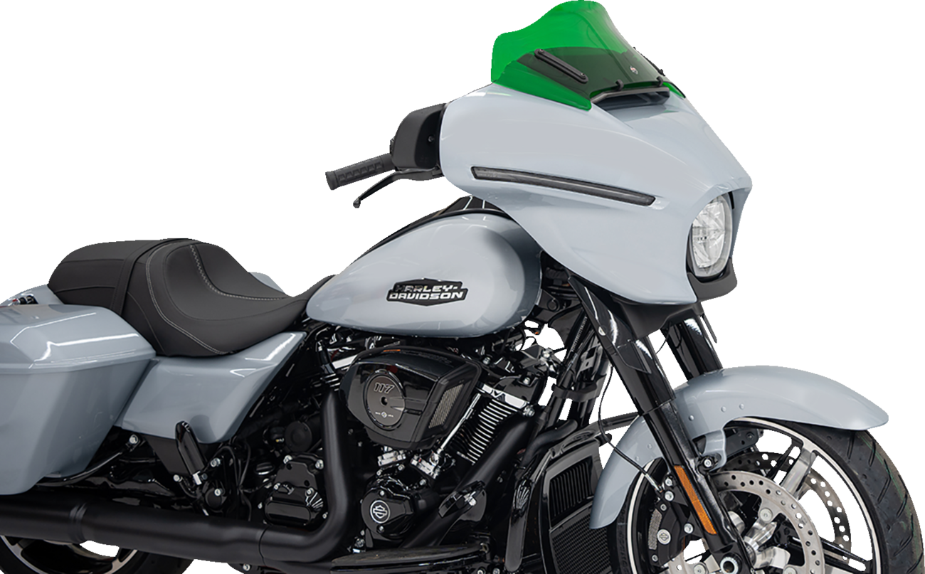 Klock Werks Kolor Flare® Windshield - 8" - Green - '23-'25 FLHX