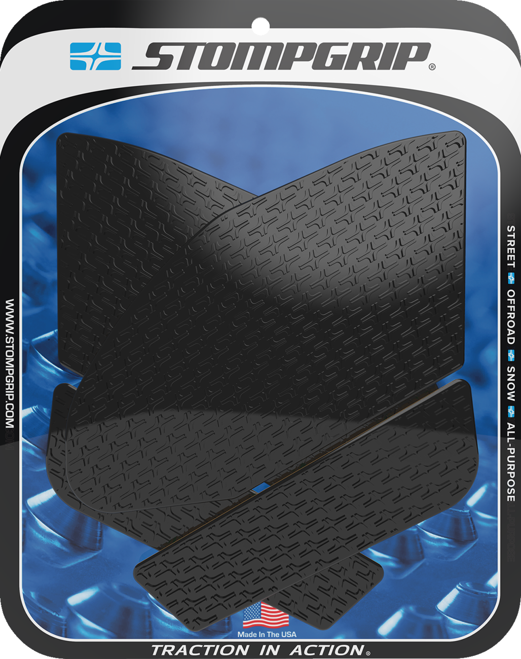 StompGrip Tank Grips - Icon - Black - Suzuki - GS '17-'25