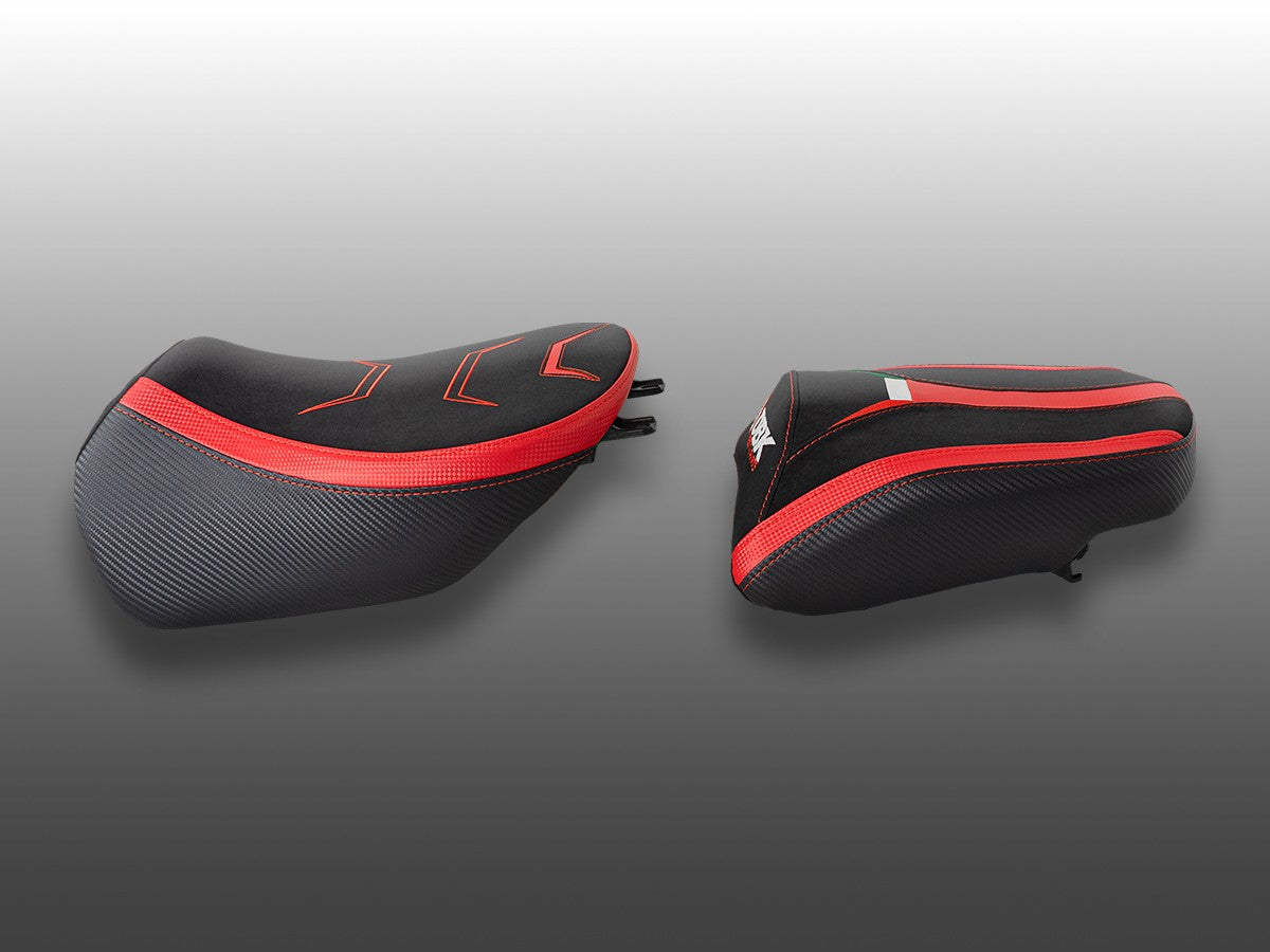 Ducabike DBK Ses02 Ducati MTS V4 Standard Complete Comfort Seat (Rider + Passenger) - BLACK-RED