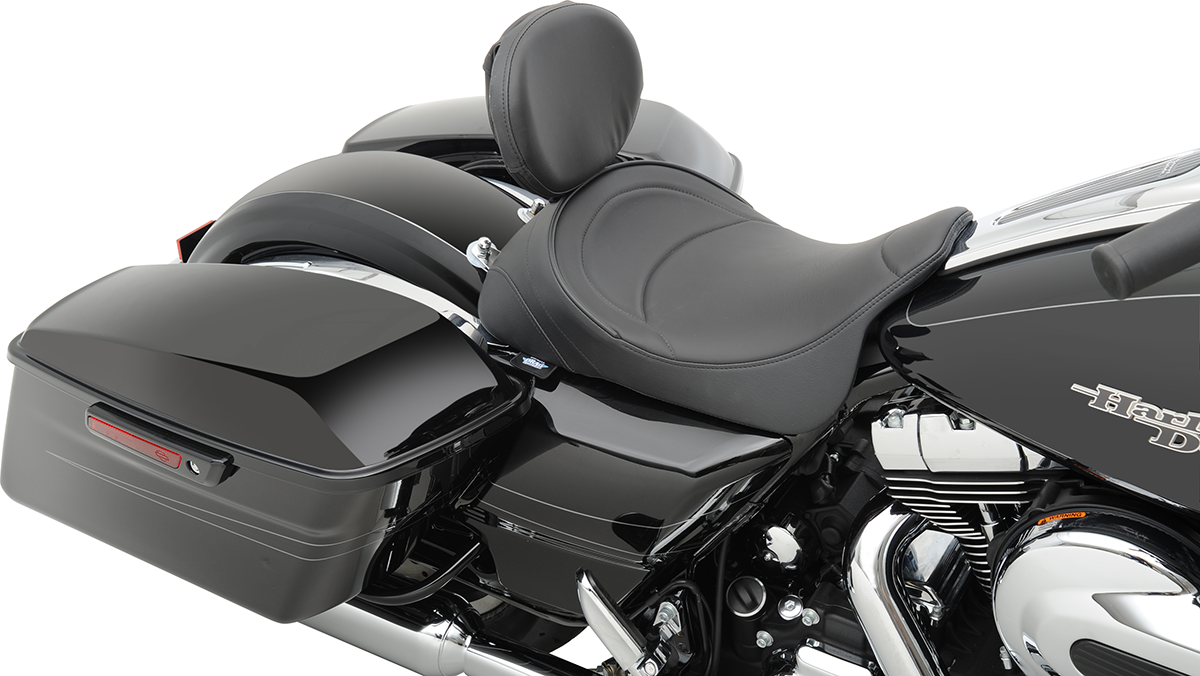 Drag Specialties Seats Solo Seat - Mild Stitched - Driver Backrest - FL '08-'23