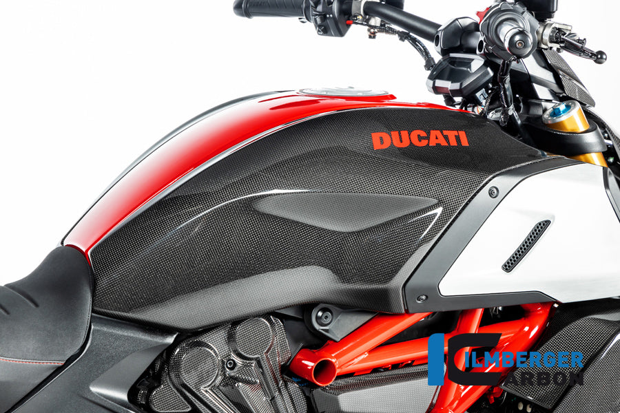Ilmberger Carbon Tank Cover Right Side Ducati Diavel 1260 - Gloss