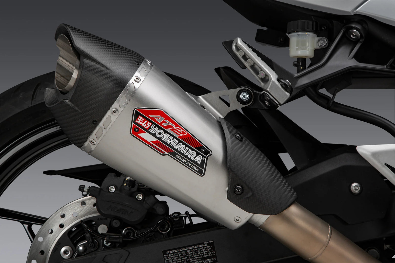 Yoshimura NINJA 500 / Z500 / NINJA 400 24-26 Race AT2 Stainless Full Exhaust, W/ Stainless Muffler