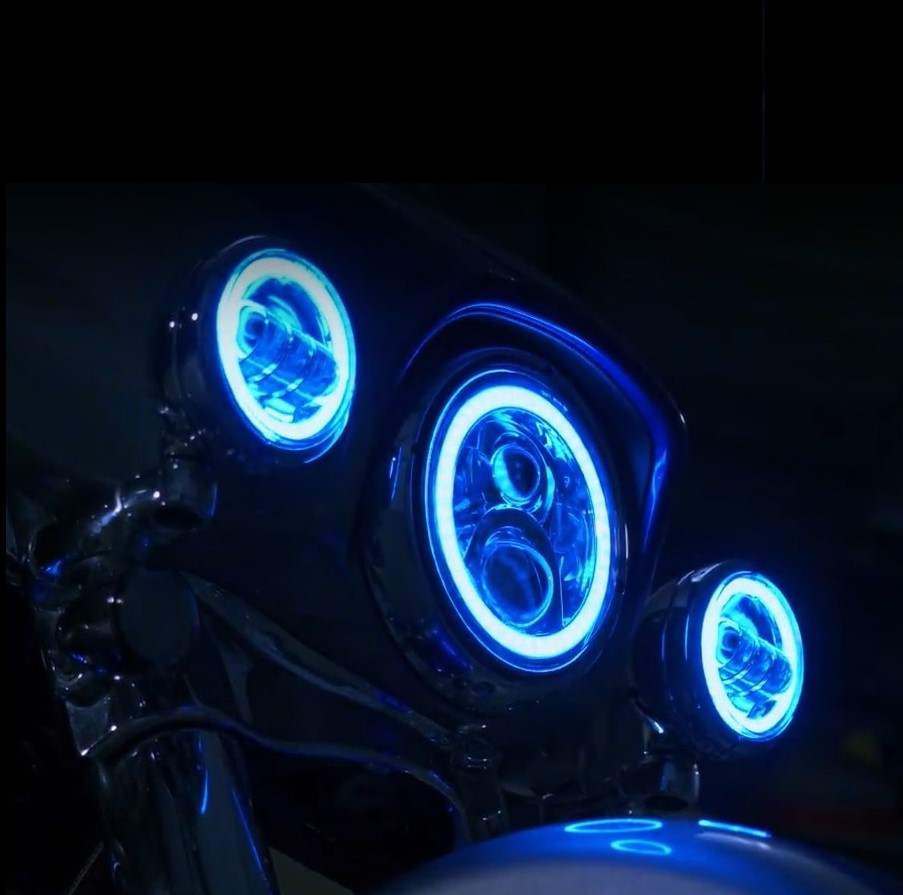 Custom Dynamics ProGLOW™ 7" Headlamp - With Mounting Ring - Black