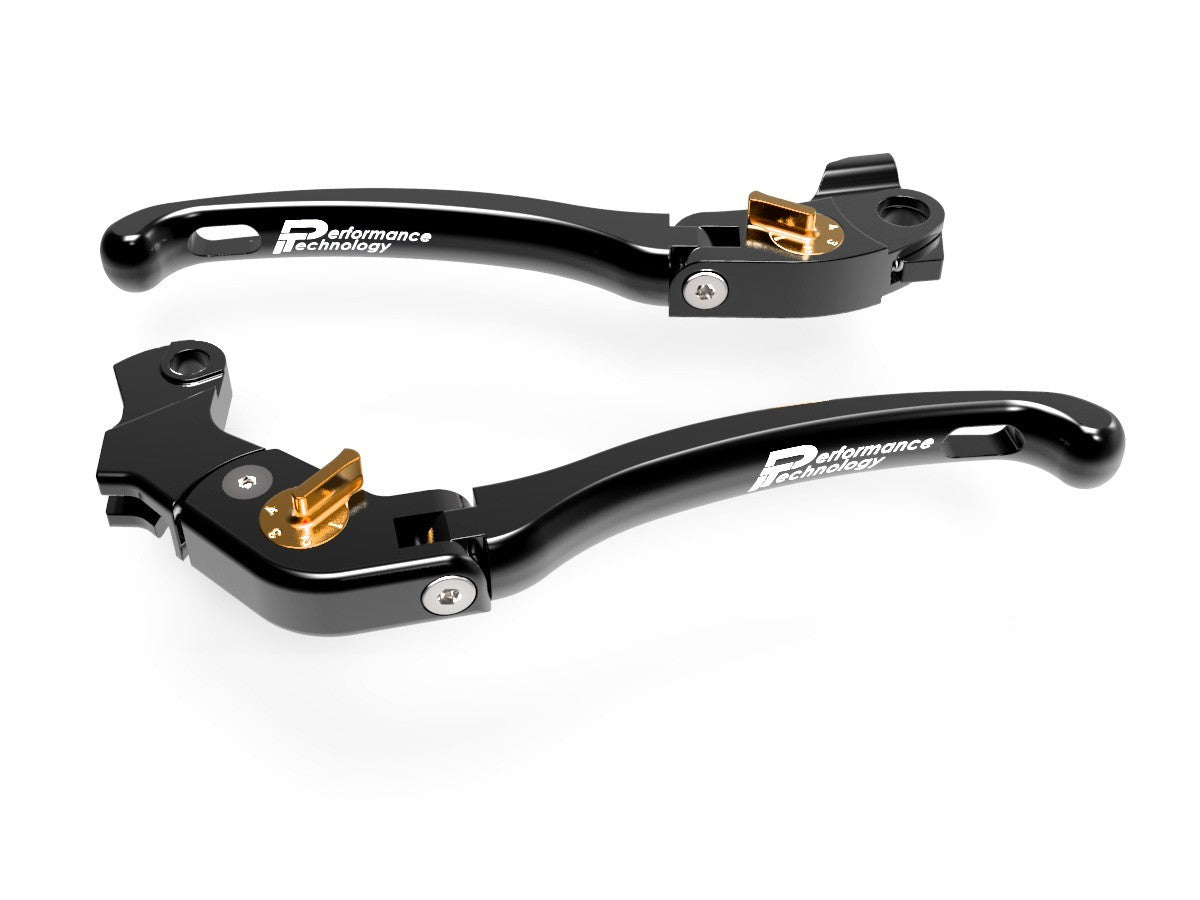 Ducabike DBK LE04 Brake / Clutch Adjustable Levers Eco GP 1 - BLACK-GOLD