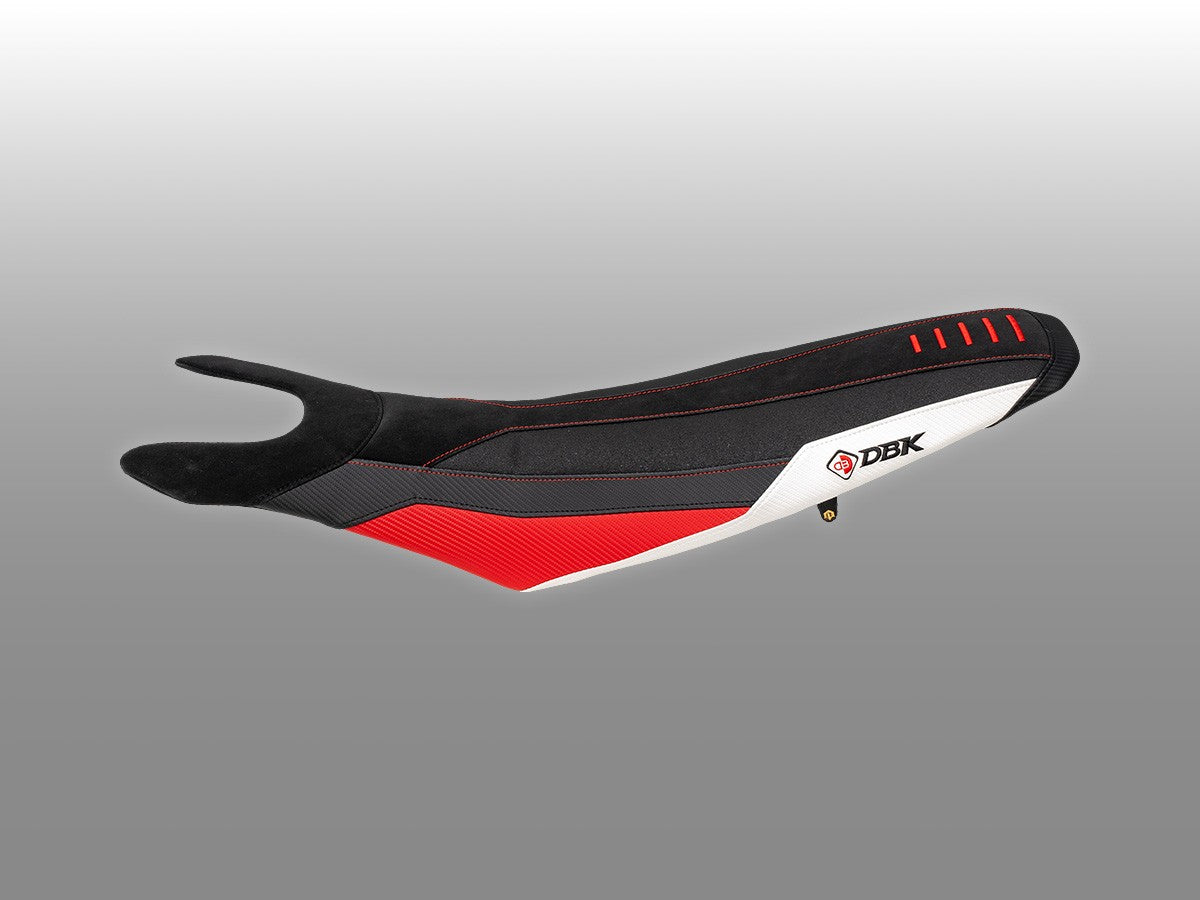 Ducabike DBK Cshmc03 HM 698 Comfort Seat Cover - BLACK-RED-WHITE