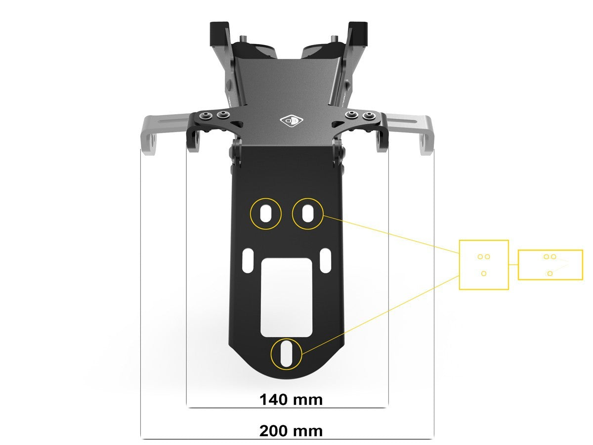 Ducabike DBK PRT16 MTS V4 Evo Adjustable License Plate Holder